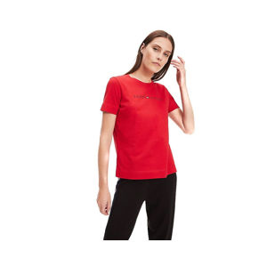 Tommy Hilfiger dámské červené tričko Essential - M (XBE)